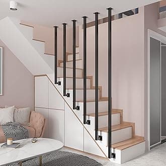 Stair Grab Bar Metal Transitional Handrail Wrought Iron Balustrade Posts | Safety Grab Rails Stair Railing Banister Handrail Fence Pole Garden Fencing Staircase Hand Rails ( Size : 120cm(47.2inch) )