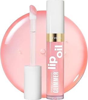 Super Lustrous Glimmer Lip Oil, Moisturizing & Tinted, Shiny Finish, Made with Plant-Based Squalane, 001 Candy Hearts, 0.13 fl oz