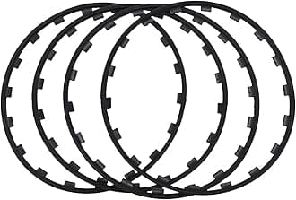LenTLy 16-20" Car Rims Edge Trim Protector Wheel Protection Ring, Alloy Wheel Edge Ring Rim Protectors Tyres Tire Guard Set of 4, Anti-Scratch Car Refit Trims Kit(Size:17 inch,Color:Black)