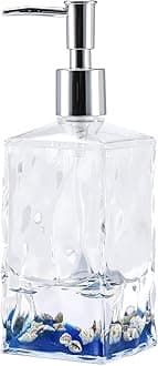 Acrylic Liquid 3D Floating Motion Bathroom Kitchen Vanity Accessory Soap Lotion Dispenser Oceam Theme Shell