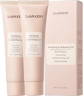 QUARXERY Purifying Exfoliating Gel 2Pcs：Gentle for Face - Facial Peeling Gel Scrub for Face Cleans Dirt & Oils