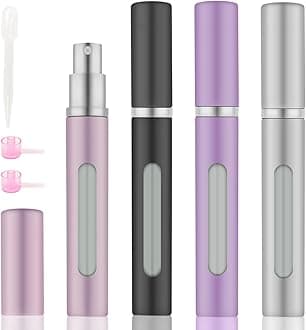4pcs Mini Perfume Travel Bottle, Perfume Atomiser Refillable, 5ML Spray Bottles, Portable for Travel Holiday, Outdoor Activities and Business(Style 2)