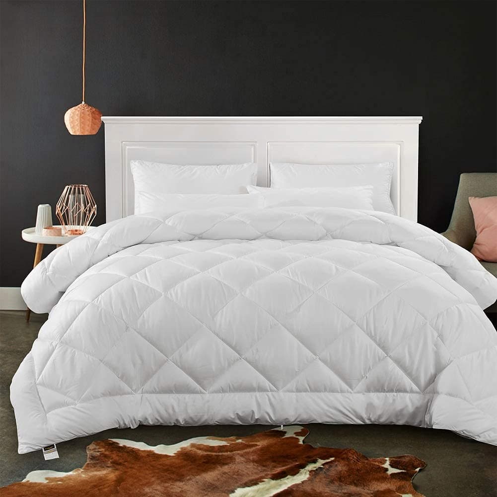 Cozynight Full Size Comforter Duvet Insert -Soft Quilted Down Alternative Comforter-Lightweight Hypoallergenic Fluffy Breathable Microfiber White Comforter Full