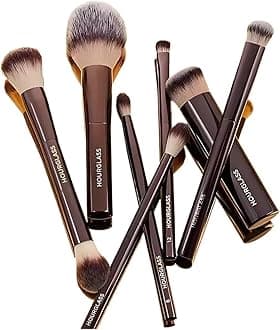 HOURGLASS Vegan Travel Brush Set - 7 Brushes for Eyes & Face, with Gift Box Packaging
