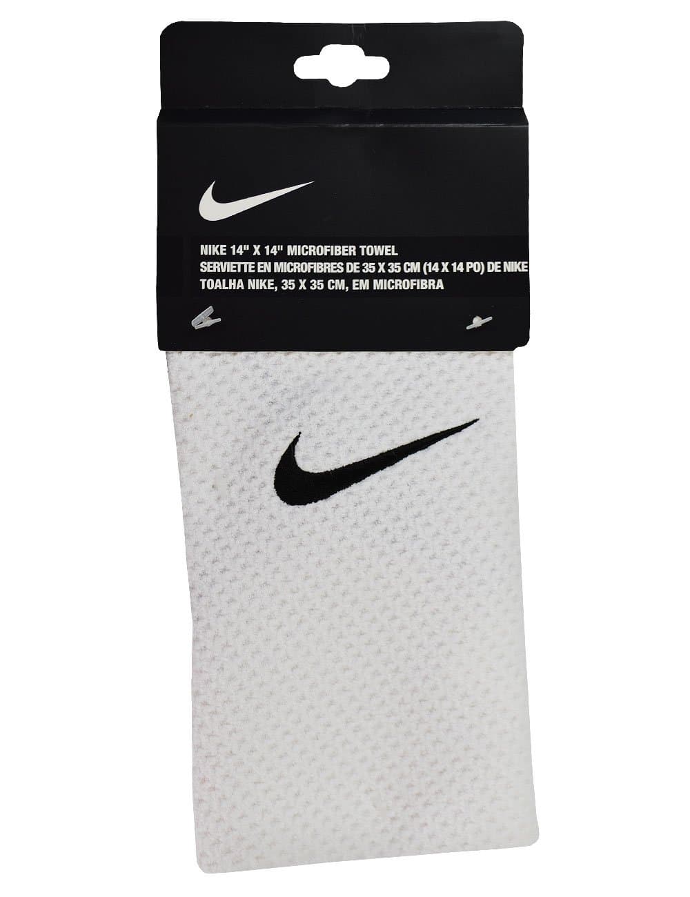 Nike 14 x 14 Microfiber Towel (White/Black)