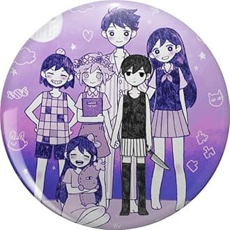 Omori Painting Pin Lapel Pin Cute Brooch Pins Badges 0.75"