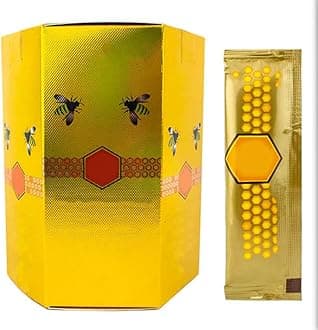 Large 24 Pack 20g each of Original Extra Strong Full Strength Natural Honey Pack Enriched with Natural Jelly - Bee Pollen from Ginseng Blossoms & Herbs.