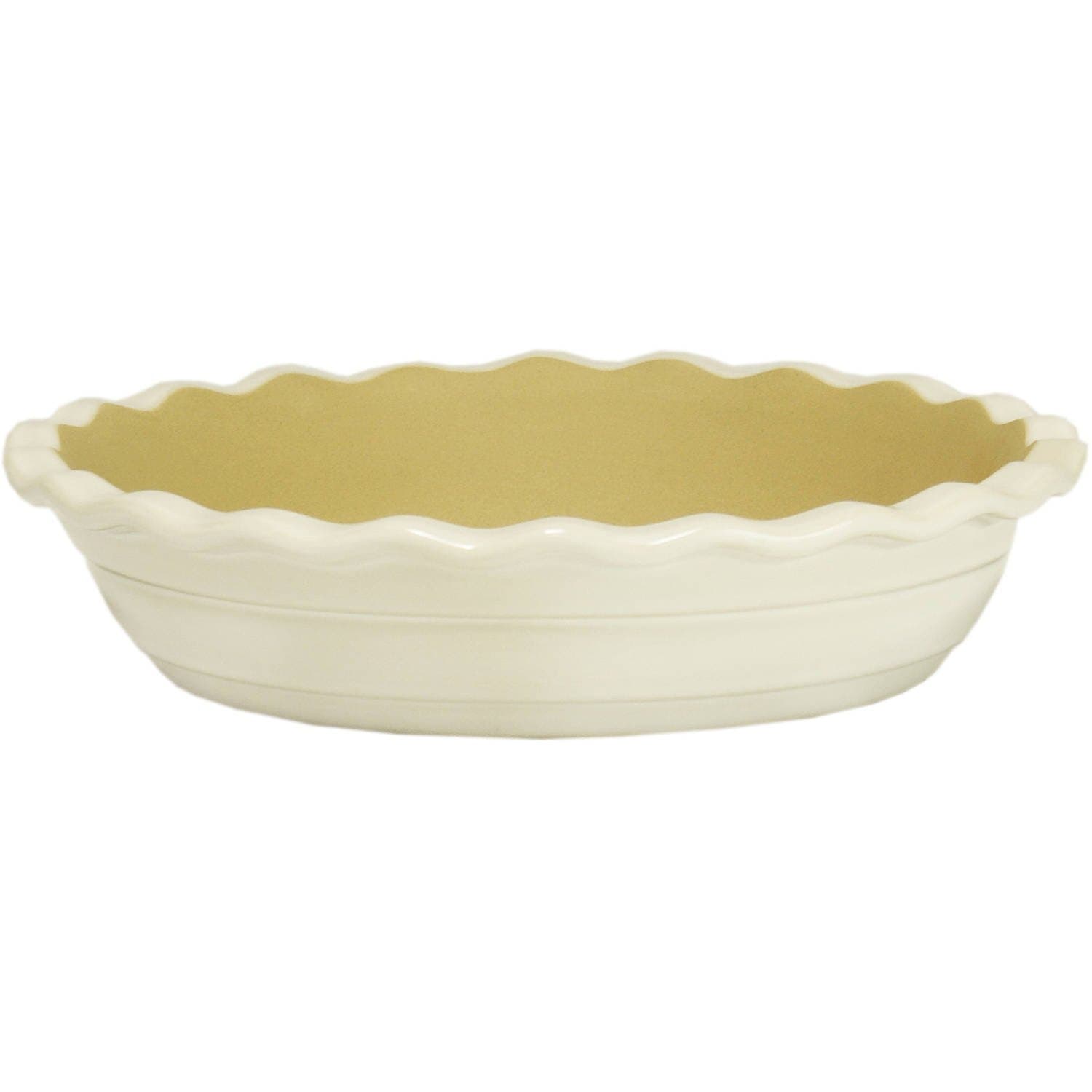 Haeger NaturalStone Deep Pie Dish, 9-in.: White