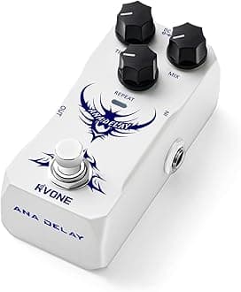 Analog Delay Guitar Pedal for Electric Guitar, Vintage-Style Guitar Effects Pedal with Warm Echo, Electric Guitar Pedal True Bypass & Durable Aluminum Metal Chassis