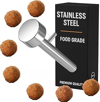 IBYX Falafel and Meatball Maker Scoop - Food Safe and Non-Sticky Stainless-Steel Meatball & Falafel Baller Tool - Simple Scoop & Drop (Small)