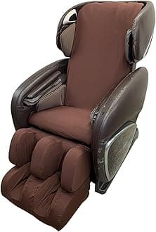 Massage Chair Cover - Full Body Shiatsu Dust Protection, Zero Gravity Recliner Chair Covers, Washable Stretch Fabric Universal Slipcovers, Brown, Body+Foot