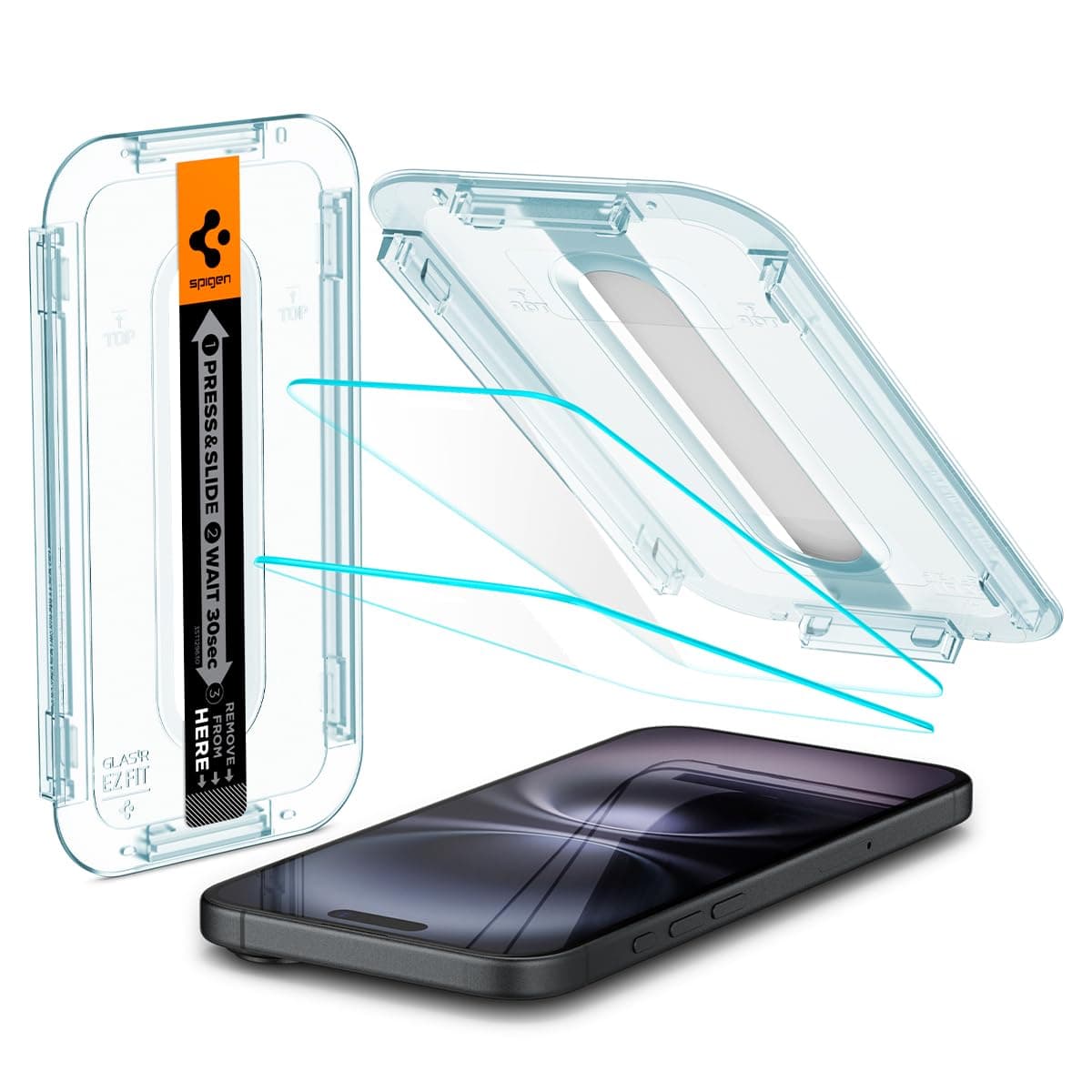 Glas.tR EZ Fit Tempered Glass Screen Protector for iPhone 16, iPhone 15-2 Pack