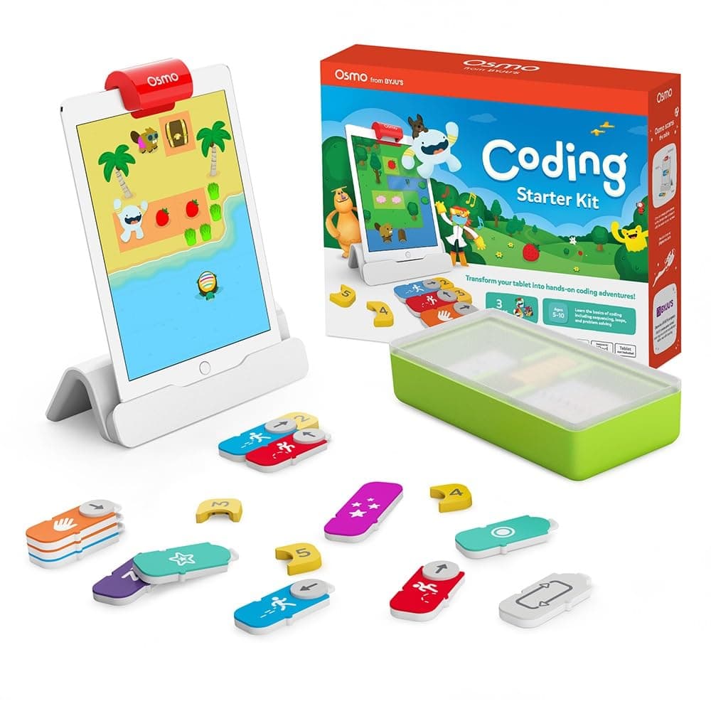 - Coding Starter Kit for iPad-3 Educational Learning Games-Ages 5-10+ Learn to Code, Basics Puzzles-STEM Toy-Logic, Fundamentals(Osmo iPad Base Included)