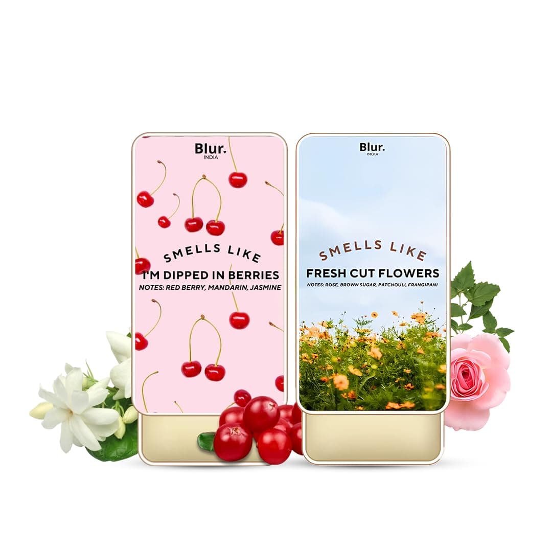 India Solid Perfume | Smells Like A Fresh Cut Flowers & Berries Fragrance | Alcohol Free | Perfume Primer | Safe For Skin | Pack of 2 | Each 10 g