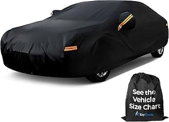 10-Layer Car Cover Waterproof All Weather [See Vehicle Size Chart for Accurate Fit] Car Covers for Automobiles - Full Exterior Covers - Rain Sun Wind Snow. Black, Size A4 (See SizeChart)