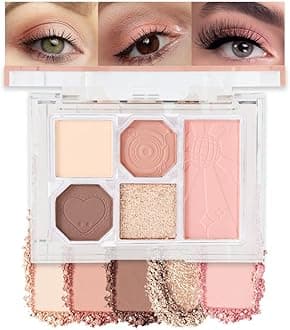 5 Colors Eyeshadow Palette Makeup, Matte Shimmer Eye Shadow Palette, Long Lasting Naturing-Looking, paleta de sombras de ojos,Everyday to Eye Makeup Looks,Vegan & Cruelty-free 03#