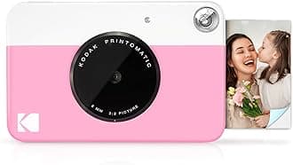 Kodak Printomatic Digital-Sofortdruckkamera - Vollfarbdrucke auf ZINK 2 x 3 Zoll Fotopapier mit klebriger Rückseite (pink) Druckspeicher sofort (USB nicht im Lieferumfang enthalten)