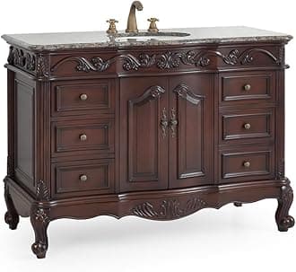 Benton Collection 48" Baltic Brown Granite Counter top Beckham Bathroom Sink ...