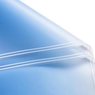 RUSPEPA 20 Sheets Flower Wrapping Paper - Sky Blue Gradient Color Plastic Packaging - Waterproof Floral Bouquet Wrapping Paper - Florist Supplies Packaging Paper for Birthday, Wedding, DIY Crafts