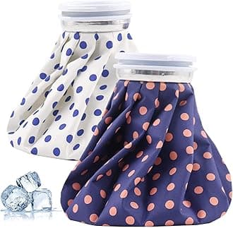 Hot Water Bag Ice Bag for Pain Relief 9Inch Ice Pack Bag for Pain Relief Cold Water Bags for First Aid Sports Injury Neck Knee for Pain Solve And Cold Therapy Comes with Leak-free Closure (Pack Of 2)