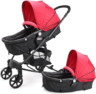 LuvLap Regal Baby Stroller/Pram with 5 Point Safety Harness, Reversible Stroller, Looking Window, Multi Level Recline & Adjustable footrest, Extendable Canopy, Purple