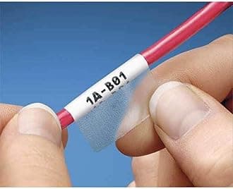 Panduit S050X075YAJ Laser/Inkjet Self-Laminated Label, Polyester, Clear/White (5,000-Pack)