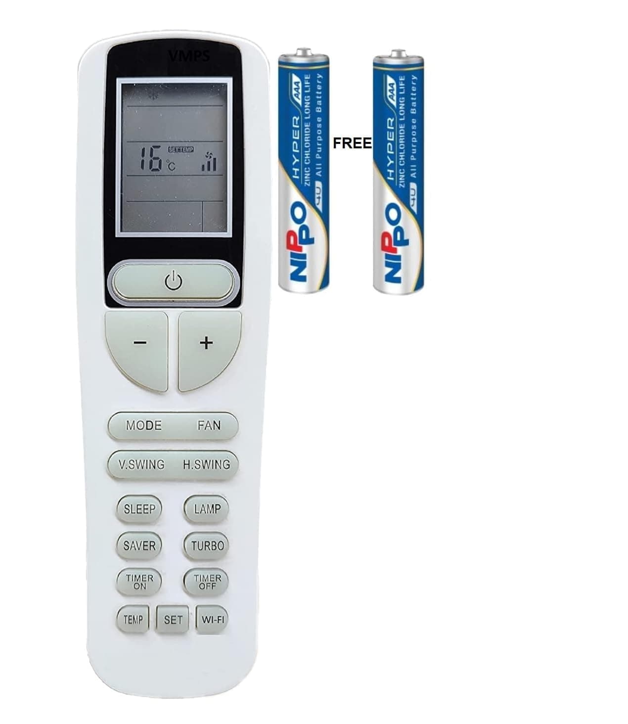 Voltas Ac Remote Compatiable with WiFi Function (Attention) Match with Your Old Remote Image (Come with 2 AAA Batteries)