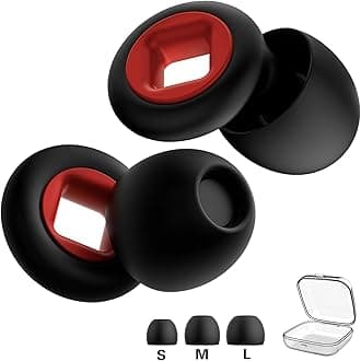 super Soft, Reusable Hearing Protection in Flexible Silicone – Quiet Ear Plugs for Sleep, Concerts, Noise Sensitivity: Noise Reduction with 6 Ear Tips in S/M/L, 28dB