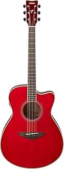 FGC-TA Concert Cutaway Transacoustic Guitar w/ Chorus and Reverb, Ruby Red