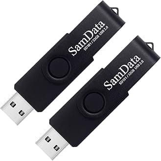 32GB USB Flash Drives 2 Pack 32GB Thumb Drives Memory Stick Jump Drive with LED Light for Storage and Backup (2 Pack Black)