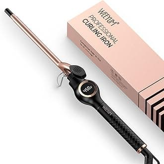 WEEYUM Small Curling Iron 3/8 Inch Barrel, Tiny Curling Wand for Short Hair, 9mm Thin Curling Iron Ceramic Tourmaline, Double Voltage(100-240V)
