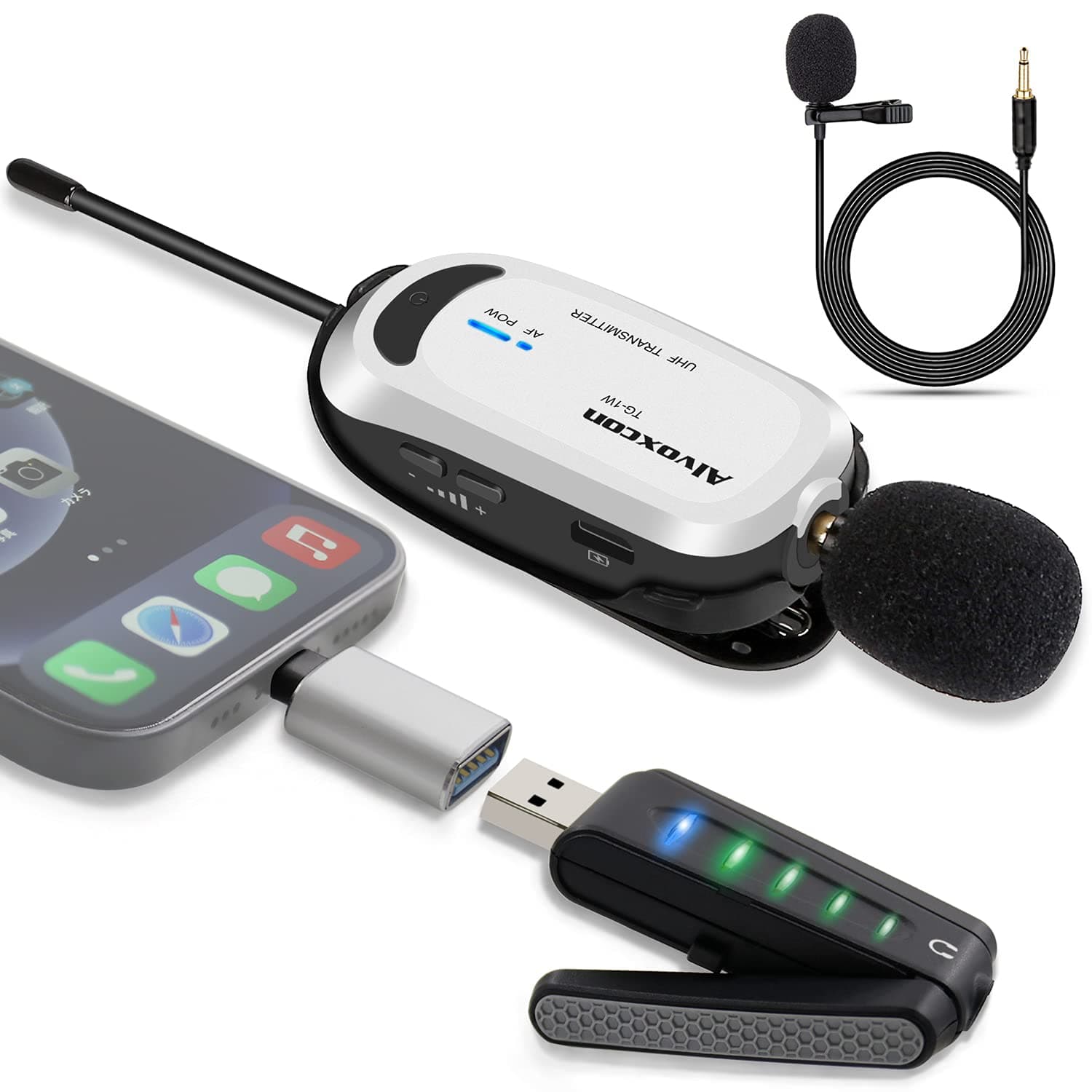 UM310PRO Alvoxcon USB Wireless Microphone (for iPhone & Android)