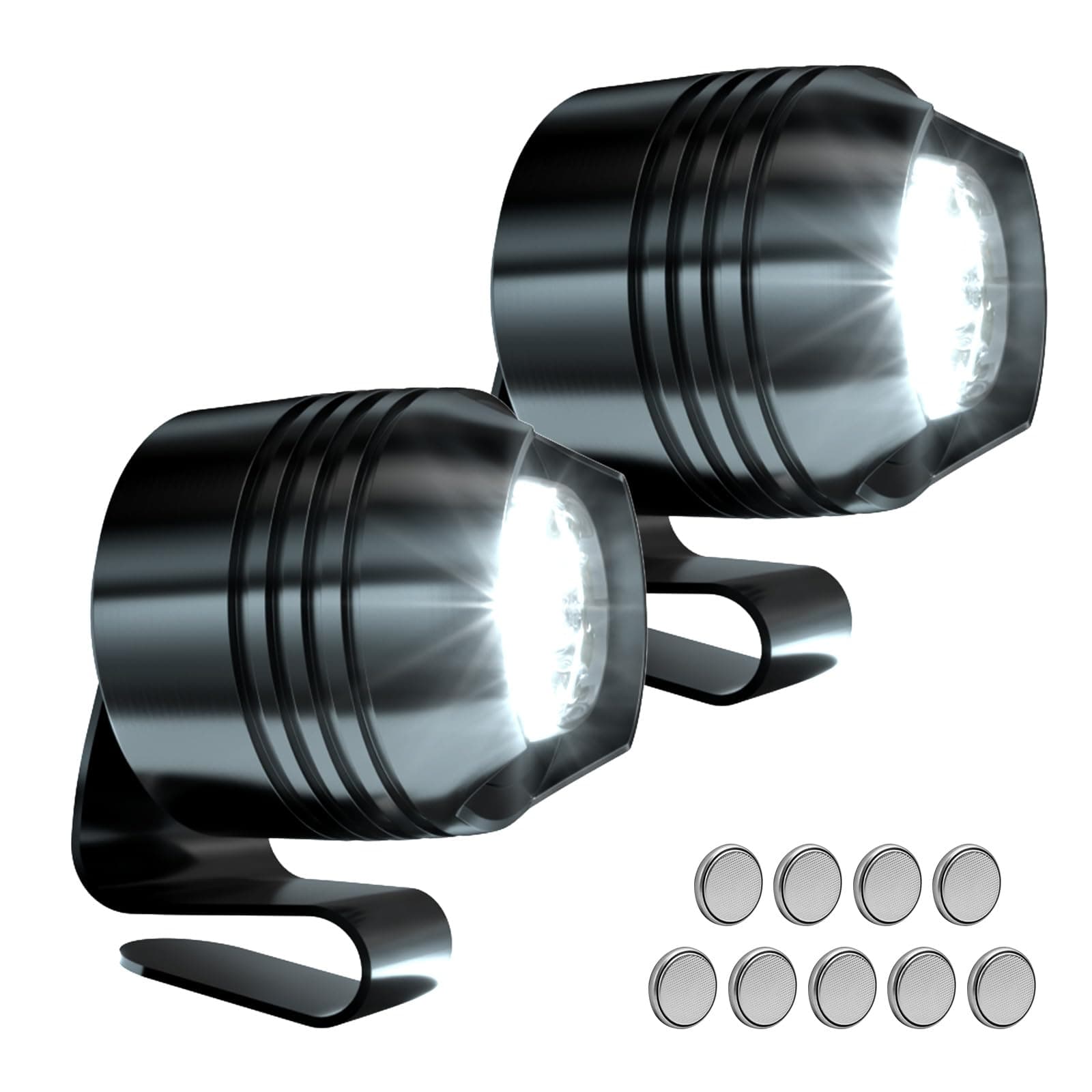 Original 2-Headlight Flashlight Attachment for Crocs - Clip-on Headlamp Shoe Decoration, Accessories for Kids, Girl, Boy, Women, Men & Adult Sandals