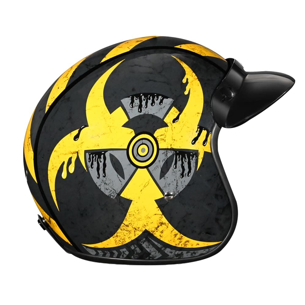 Daytona Helmets 3/4 Shell Open Face Motorcycle Helmet - DOT Approved, Lightweight & Comfortable, Vintage Design for Scooter, Cruiser & Street Bikes - Adjustable Fit, Enhanced Ventilation & Clear Visor