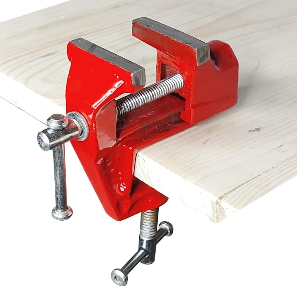 Baby Cast Iron Fixed Base Bench Vice with Clamp (40 mm) Multi Vise Tool