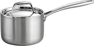 Tramontina Signature Tri-Ply Clad Stainless Steel 1.5-Quart Sauce Pan with Lid, Induction-Ready, Dishwasher-Safe, NSF-Certified, Made in Brazil