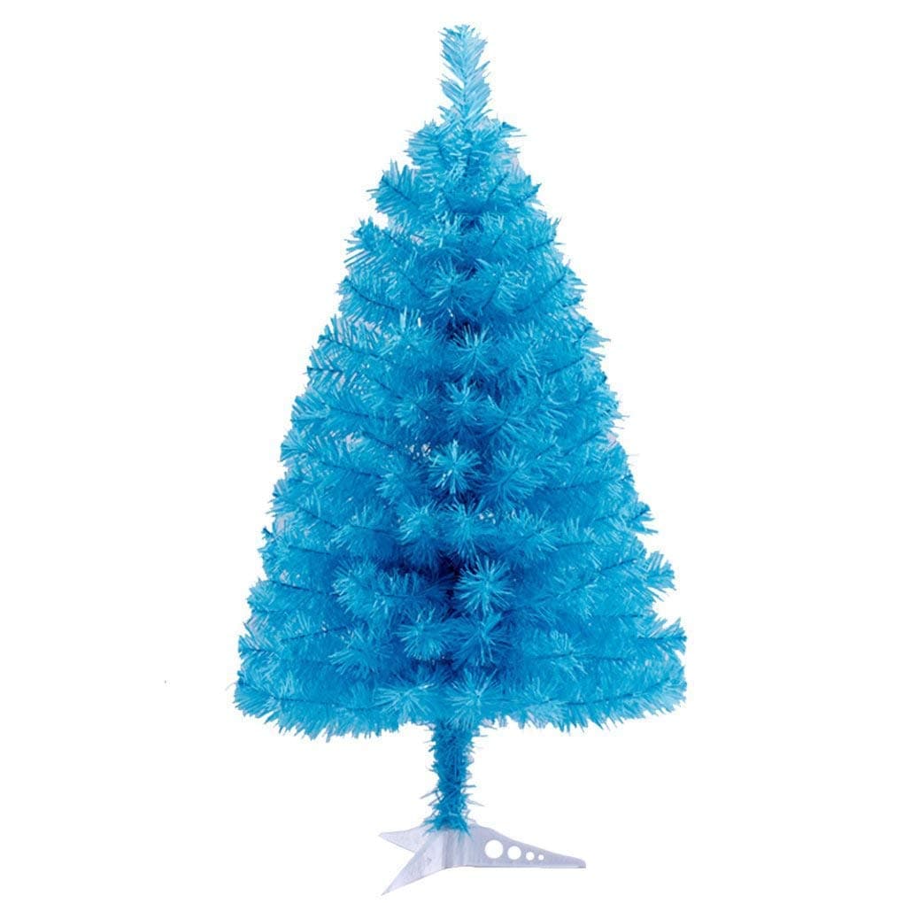 2 Foot Artificial Christmas Tree Xmas Pine Tree with PVC Leg Stand Base Holiday Decoration Sky Blue