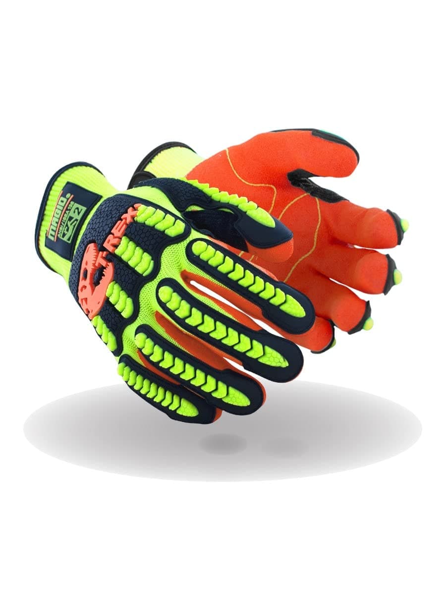 T-REX Flex Series Sandy Nitrile Coated Impact-Resistant Work Gloves, 1 Pair, Size 9/Large, TRX500