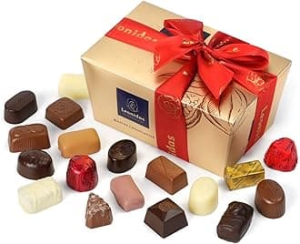 - Leonidas Belgian Mixed Chocolate Gift Box - 1 lb / 453 g - Birthday Thank You Anniversary Congratulations Gift Basket Gold Ribbon Gourmet Candy Assortment
