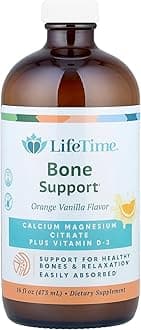 LifeTime Vitamins - Liquid Calcium Magnesium Supplement for Women & Men, with Vitamin D, Muscle and Bone Health Support with Magnesium & Calcium Citrate - Natural Orange Vanilla Flavor, 16 fl oz