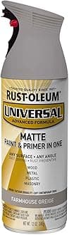 376724 Universal All Surface Spray Paint, 12 oz, Matte Farmhouse Greige
