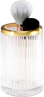 Nicole Miller - Tumbler, Glass Countertop Accessories, Dorm Room Essentials (Louise Collection, Clear)