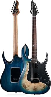 GTRS M810 Smart Electric Guitar with Effect Intelligent System, Practice Guitar Kit Humbucking Pickups, 2 Point Bridge Right Hand for Beginner, Performance, Blue Burst