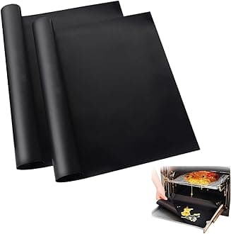 Oven Liners for Fan Assisted Ovens - 2 Pcs 40x50cm Silicone Baking Mat for Bottom of Range, Most Cookers - 2 Pack