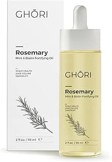 Rosemary, Mint & Biotin Fortifying Hair Oil 59ml | Stimulates Hair Growth & Strengthens Follicles | Essential Oils for Healthy Scalp | Fast-Absorbing, Silicone-Free