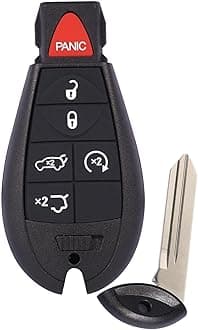 TOP-VIGOR Keyless Entry Remote Key Fob Replacement 433Mhz Compatible with Jeep Commander Grand Cherokee 2008 2009 2010 2011 2012 2013, 5 Button Smart Chip for M3N5WY783X IYZ-C01C