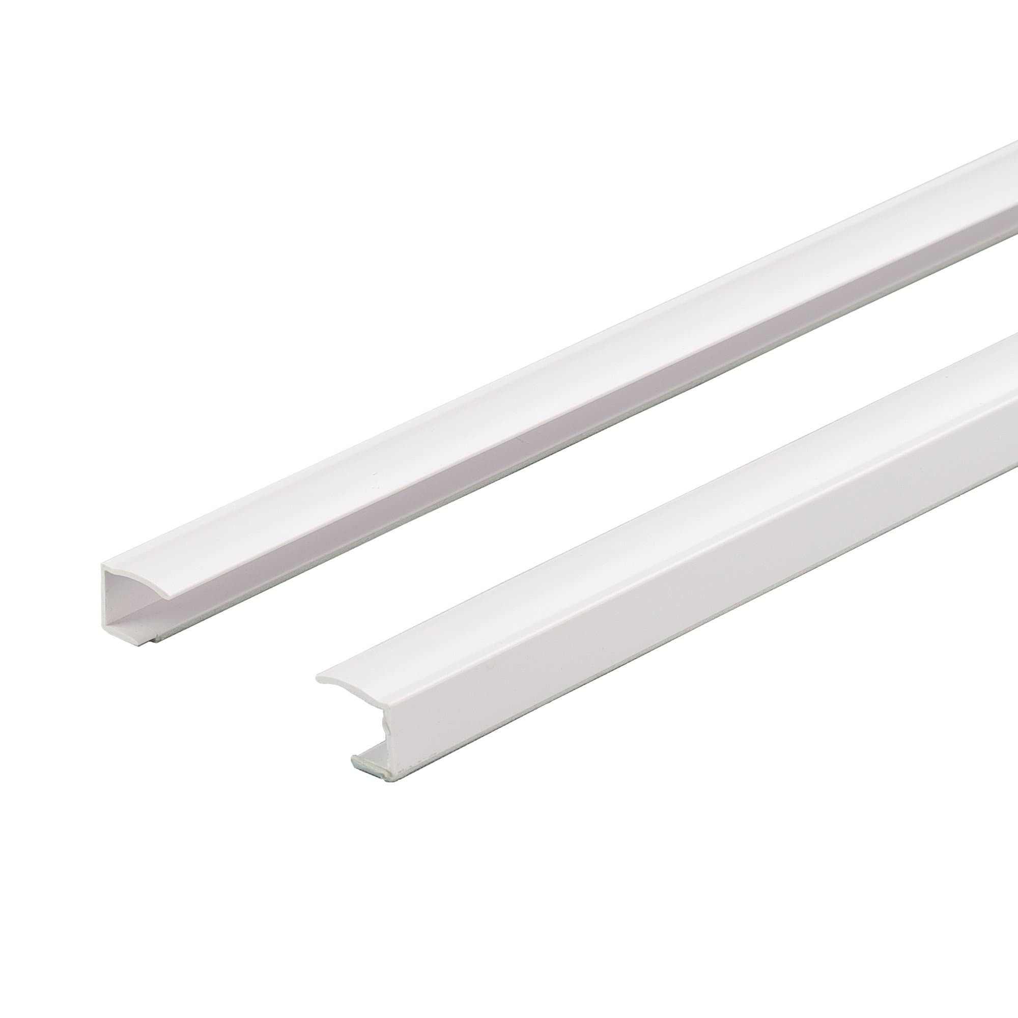 Liedeco Lateral Guide Rail for Clamp Fix Roller Blinds | Can be Individually Shortened, Self-Adhesive | Length: 150 cm | Pack of 2