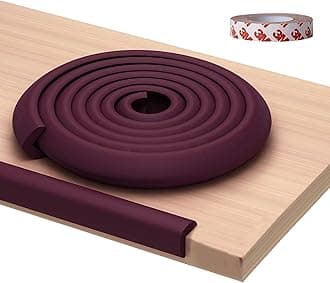 Zeccorp 2-Meter Baby Safety Edge & Corner Guard, Flexible & Durable Baby Safety Edge & Corner Guard – Soft Cushion Protector with Adhesive Tape – Ideal for Home, Nursery, and Playroom (Brown 2-Meter)