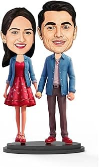 Personalized Couple Caricature Gift Custom Cartoon Photo Frame Anniversary Gift for Husband Wife Girlfriend Boyfriend Unique Romantic Gift for Couples