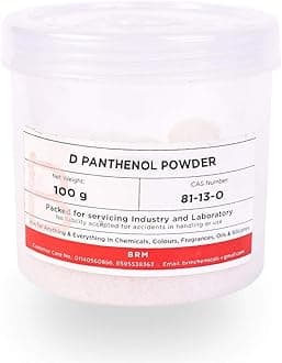 BRM Chemicals D Panthenol Powder - 100 Grams For Soap Making, Shampoo Making, Cosmetic Making & DIY Personal Care For Face, Hair, Skin & Body